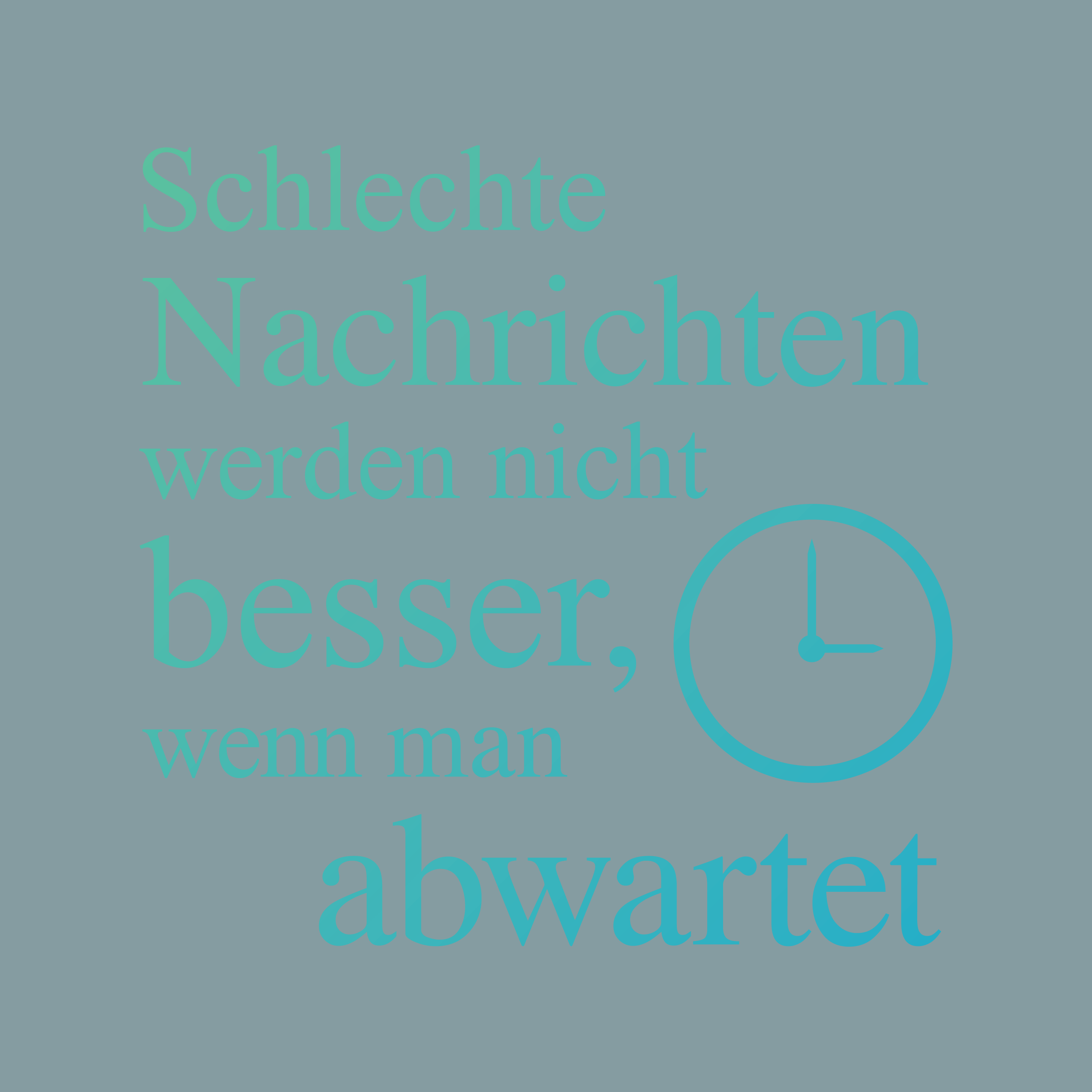 Schlechte Nachrichten werden nicht besser, wenn man abwartet